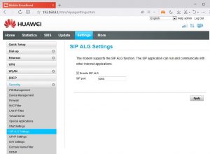 Настройки sip alg huawei что это